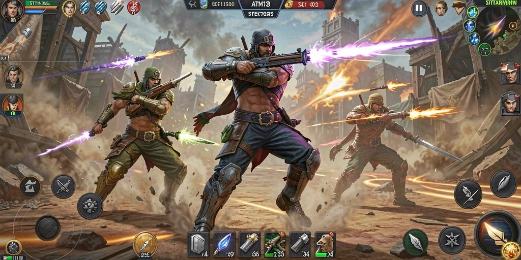 Gameplay seru di ATM138 dengan pertempuran intens Battle Royale.