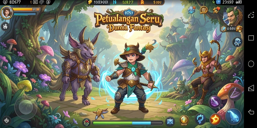 Screenshot gameplay EOS77 menunjukkan aksi seru dan petualangan menakjubkan.