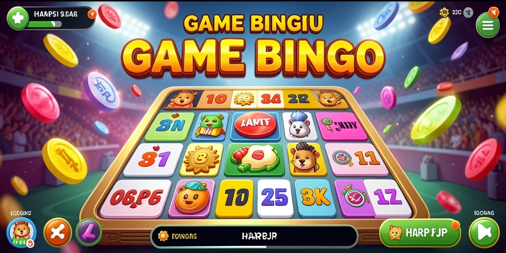 Tampilan gameplay Bingo yang menarik dan penuh warna.