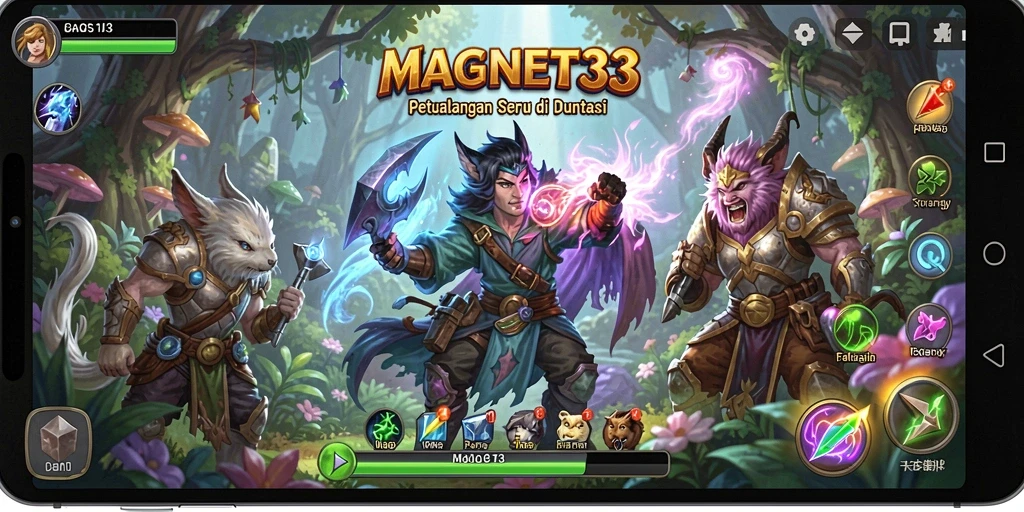 Tampilan gameplay MAGNET33 yang penuh aksi dan petualangan.