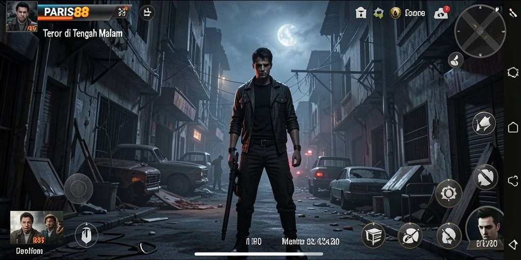 Screenshot PARIS88 menunjukkan suasana mencekam saat menjelajahi tempat angker.