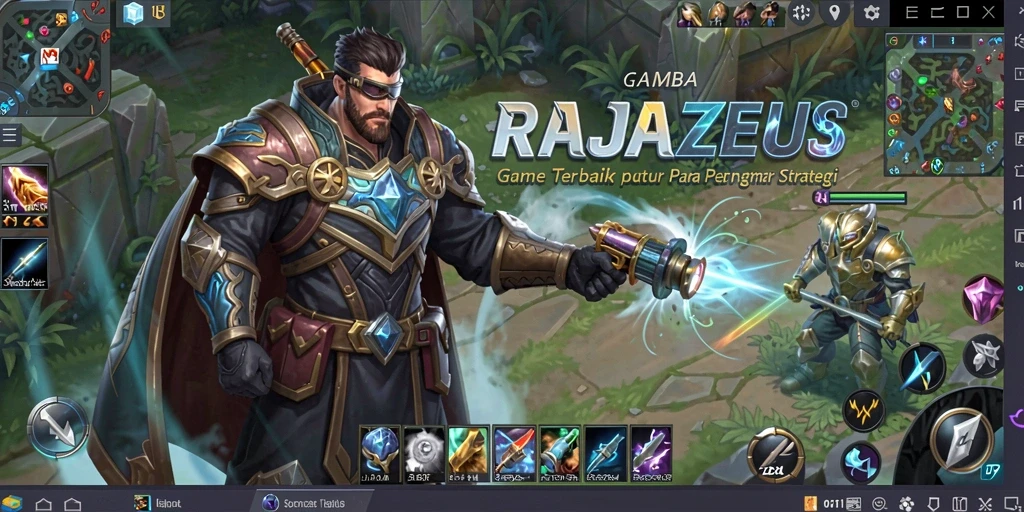 Tampilan gameplay RAJAZEUS yang intens dan menegangkan di arena pertempuran.