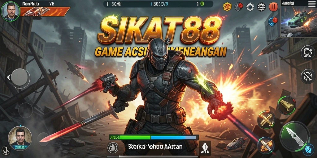 Tampilan gameplay aksi yang seru dan dinamis dari SIKAT88.