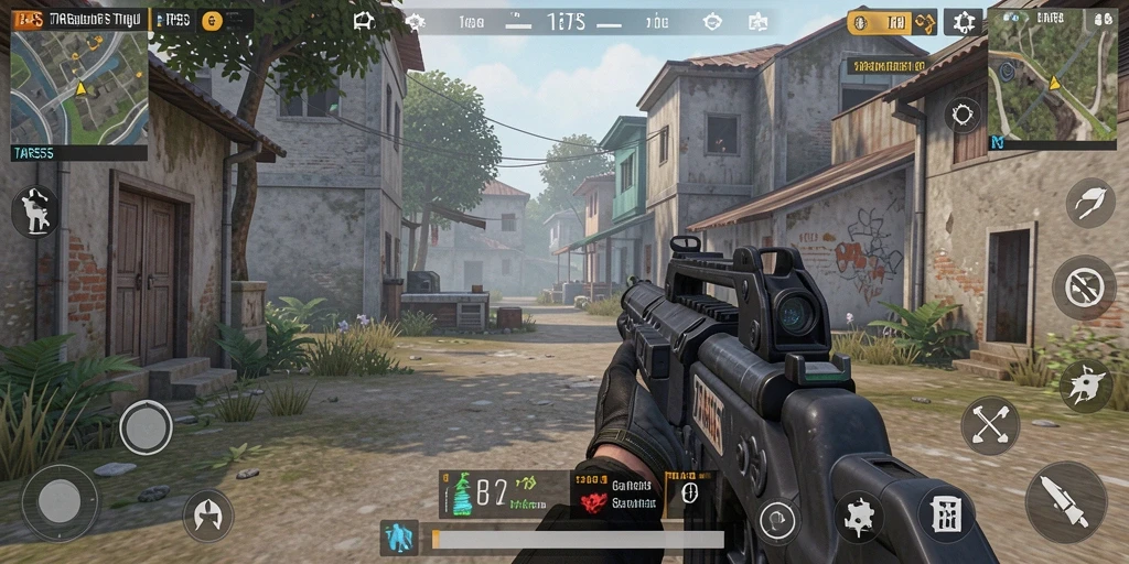 Gameplay TAR555 menampilkan aksi tembak-menembak yang intens.